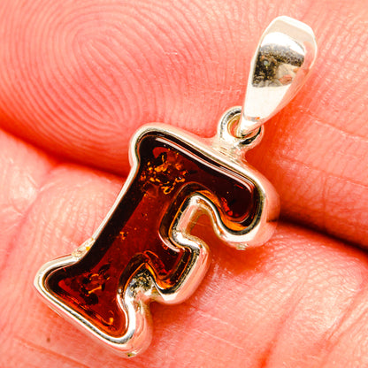 Baltic Amber Letter F Pendants handcrafted by Ana Silver Co - PD33093