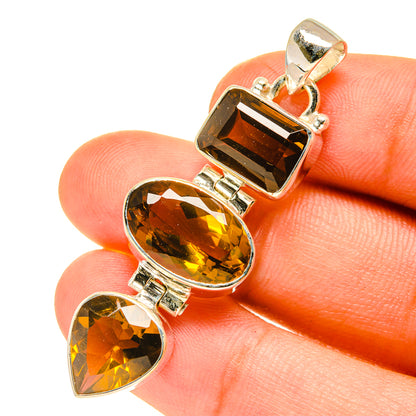 Mandarin Citrine Pendants handcrafted by Ana Silver Co - PD3311