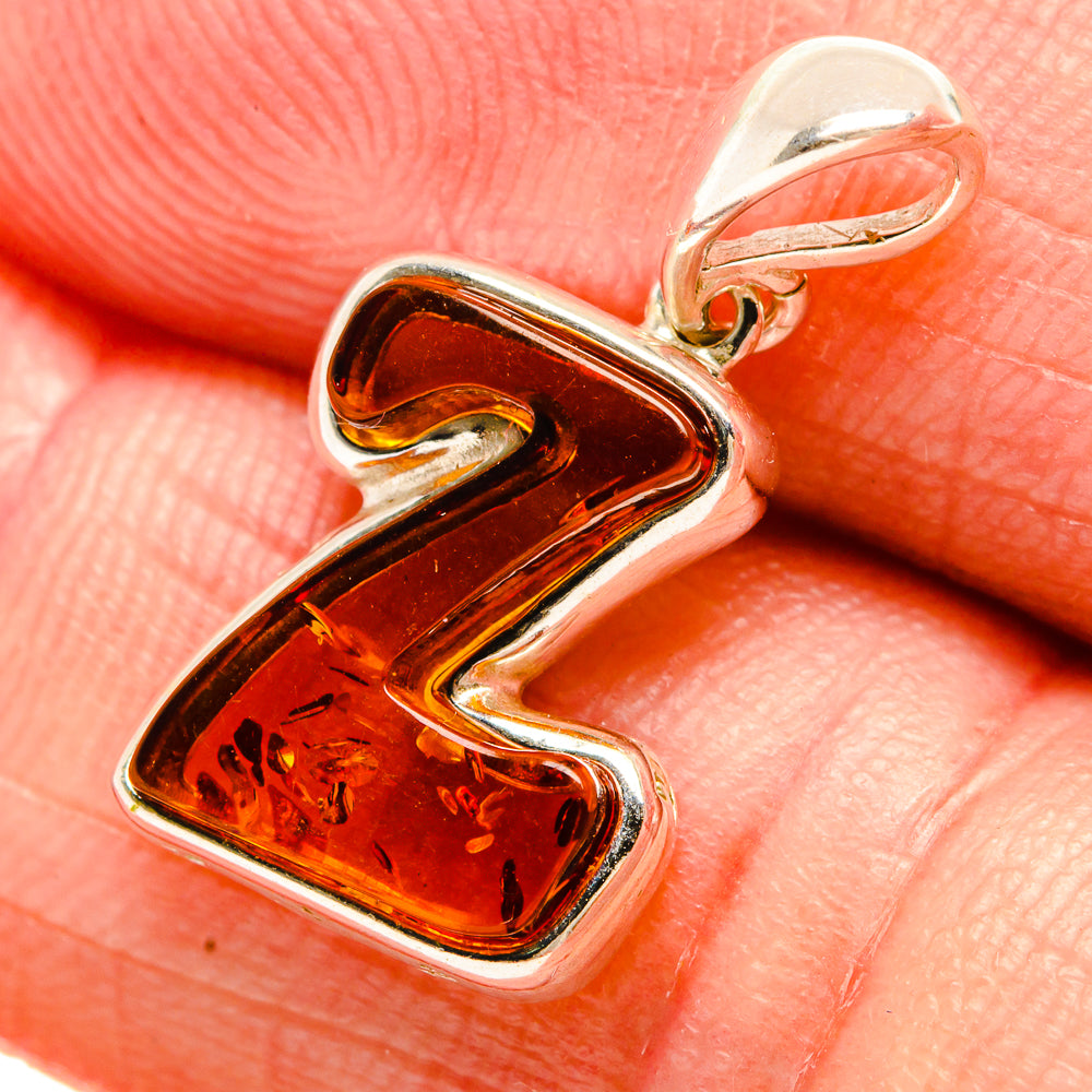 Baltic Amber Z Pendants handcrafted by Ana Silver Co - PD33111
