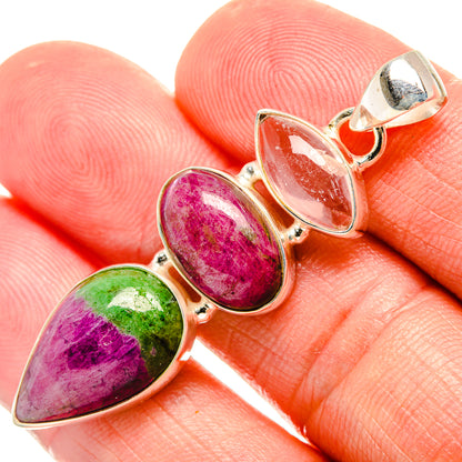 Ruby Zoisite Pendants handcrafted by Ana Silver Co - PD33121