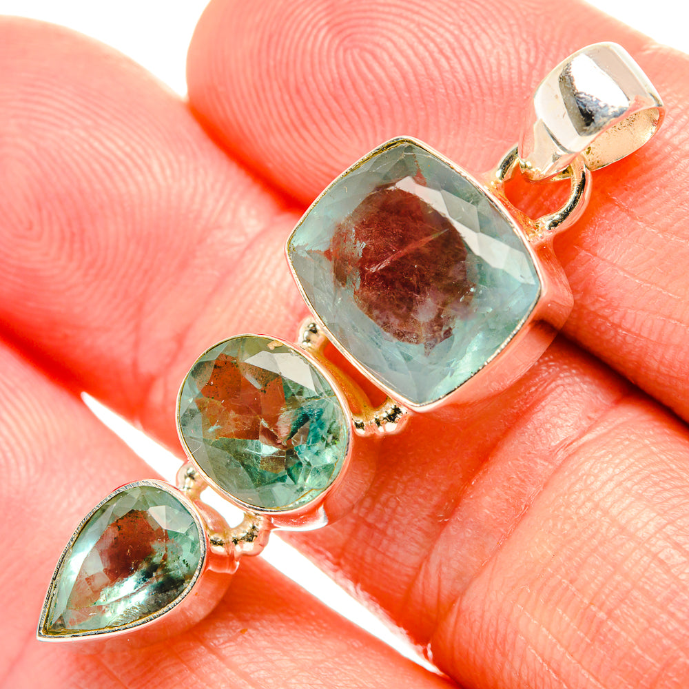 Green Fluorite Pendants handcrafted by Ana Silver Co - PD33122