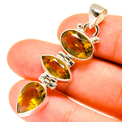 Mandarin Citrine Pendants handcrafted by Ana Silver Co - PD3314