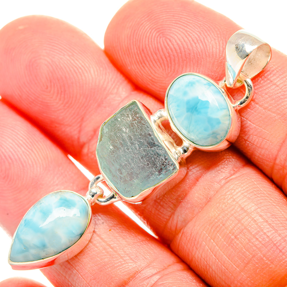 Larimar Pendants handcrafted by Ana Silver Co - PD33141