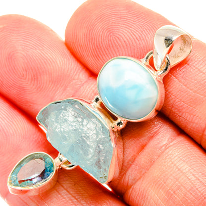 Larimar Pendants handcrafted by Ana Silver Co - PD33143