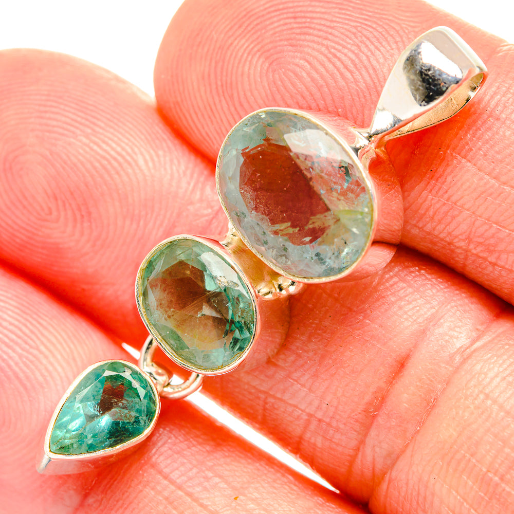 Green Fluorite Pendants handcrafted by Ana Silver Co - PD33147
