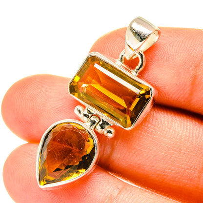 Mandarin Citrine Pendants handcrafted by Ana Silver Co - PD3315