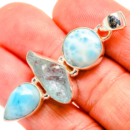 Aquamarine Pendants handcrafted by Ana Silver Co - PD33151