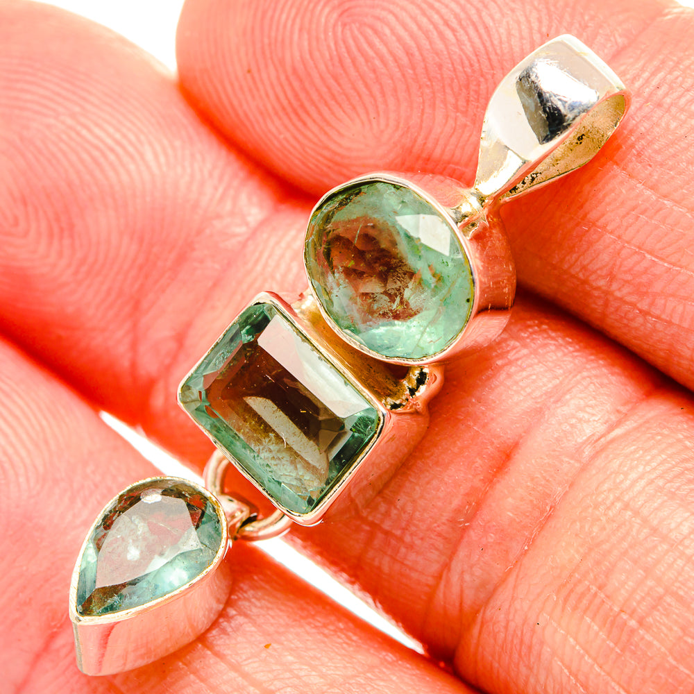 Green Fluorite Pendants handcrafted by Ana Silver Co - PD33161