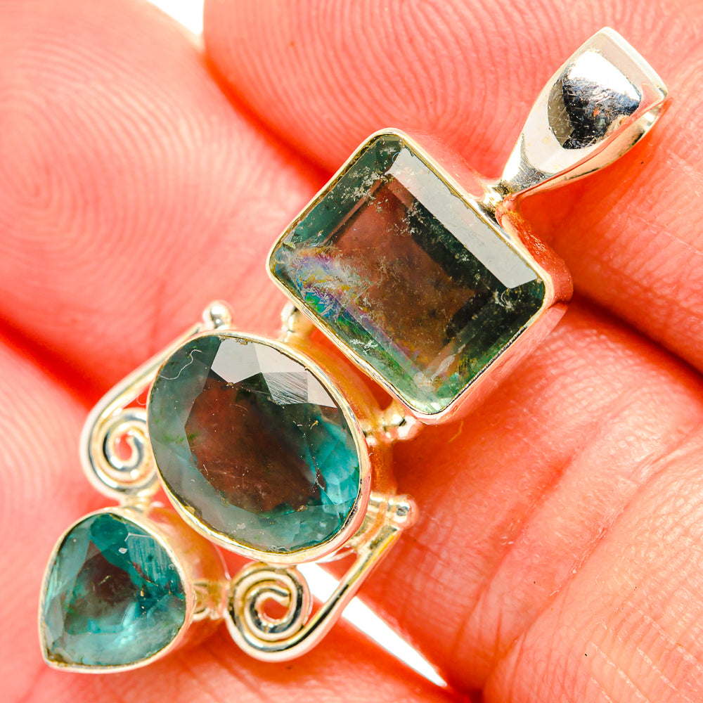 Green Fluorite Pendants handcrafted by Ana Silver Co - PD33162