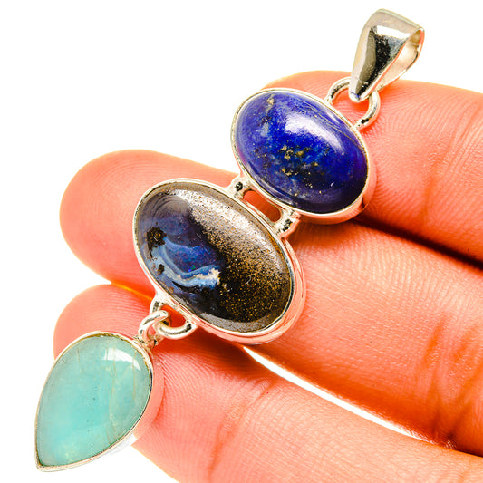 Boulder Opal Pendants handcrafted by Ana Silver Co - PD3318