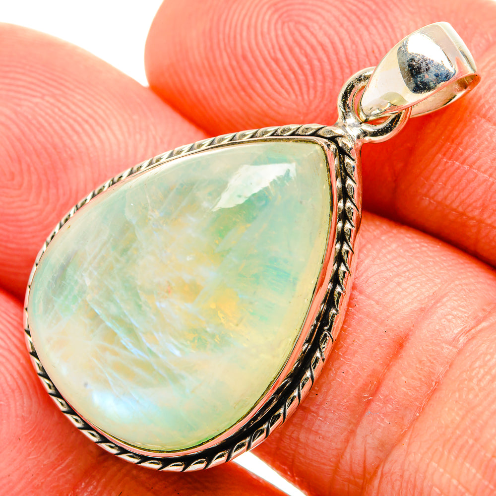 Green Moonstone Pendants handcrafted by Ana Silver Co - PD33185