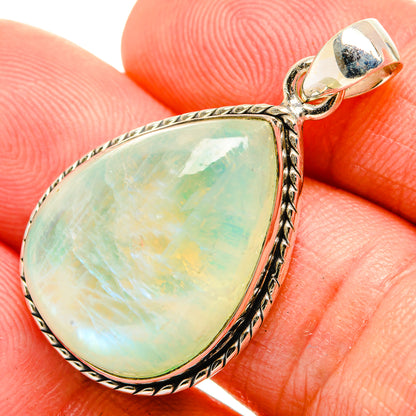 Green Moonstone Pendants handcrafted by Ana Silver Co - PD33185