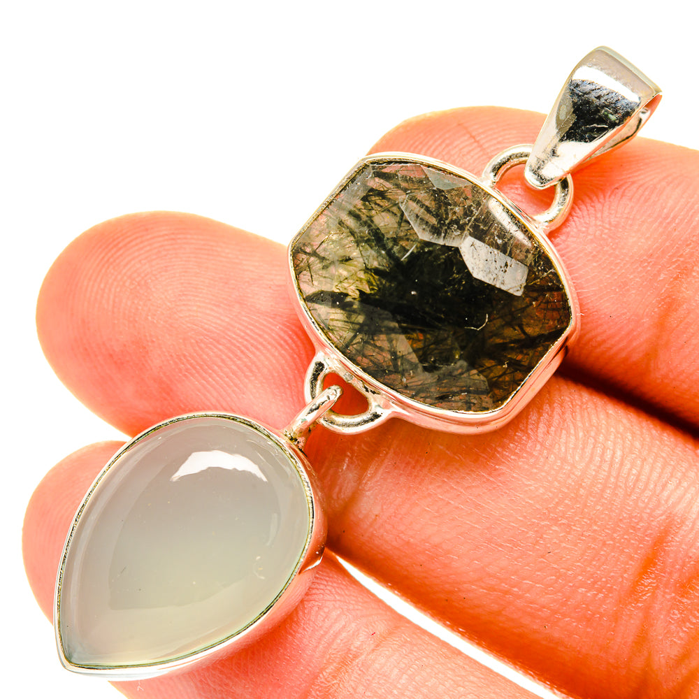 Aqua Chalcedony Pendants handcrafted by Ana Silver Co - PD3319