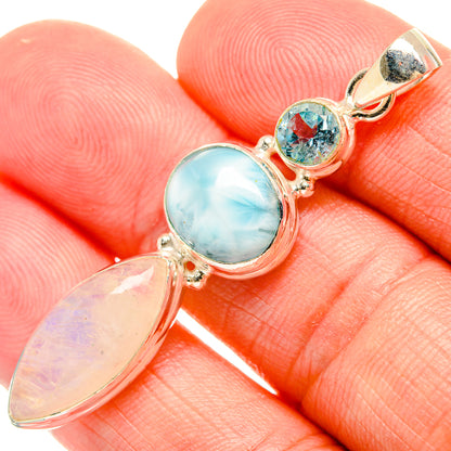 Rainbow Moonstone Pendants handcrafted by Ana Silver Co - PD33191