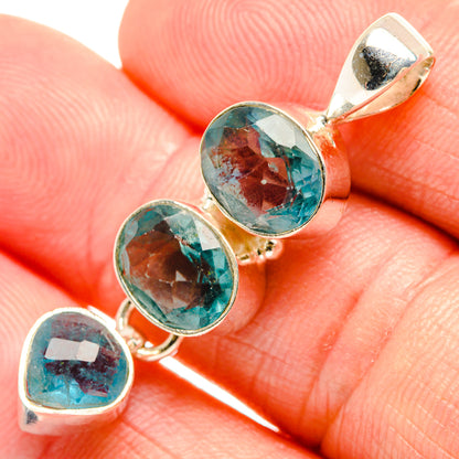 Blue Fluorite Pendants handcrafted by Ana Silver Co - PD33194