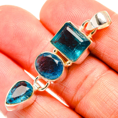 Blue Fluorite Pendants handcrafted by Ana Silver Co - PD33196
