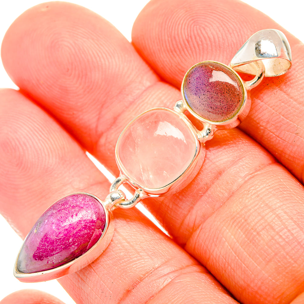 Ruby Fuchsite Pendants handcrafted by Ana Silver Co - PD33220