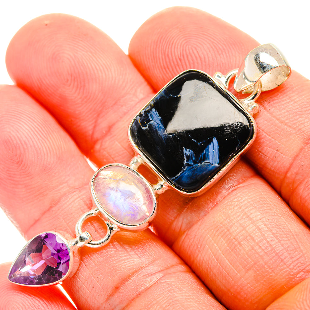Rainbow Moonstone Pendants handcrafted by Ana Silver Co - PD33221