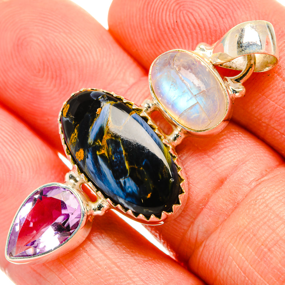 Ruby Zoisite Pendants handcrafted by Ana Silver Co - PD33226