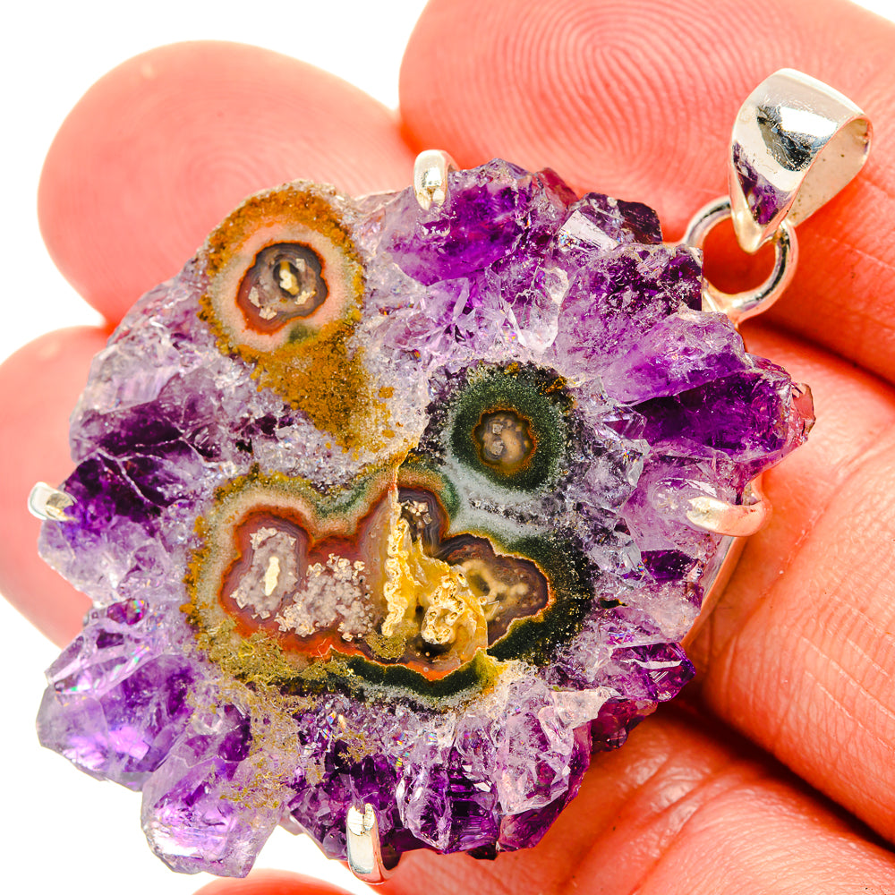 Amethyst Stalactite Pendants handcrafted by Ana Silver Co - PD33231