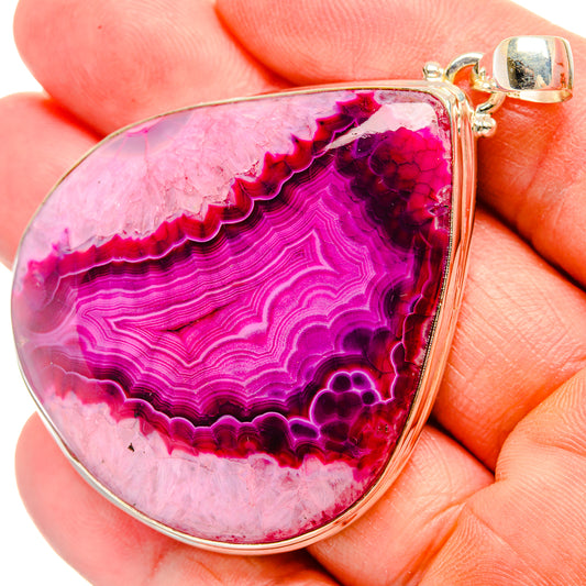 Pink Agate Window Druzy Pendants handcrafted by Ana Silver Co - PD33237