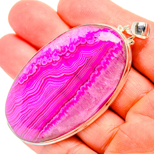 Pink Agate Window Druzy Pendants handcrafted by Ana Silver Co - PD33238