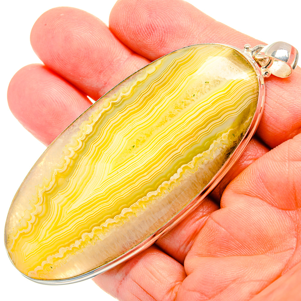 Yellow Agate Window Druzy Pendants handcrafted by Ana Silver Co - PD33247