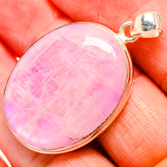 Pink Moonstone Pendants handcrafted by Ana Silver Co - PD33255