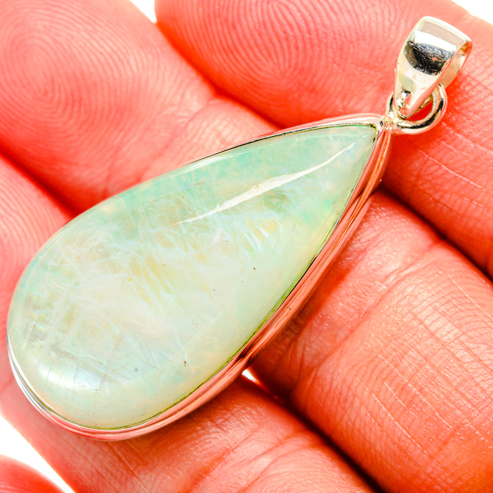 Green Moonstone Pendants handcrafted by Ana Silver Co - PD33256