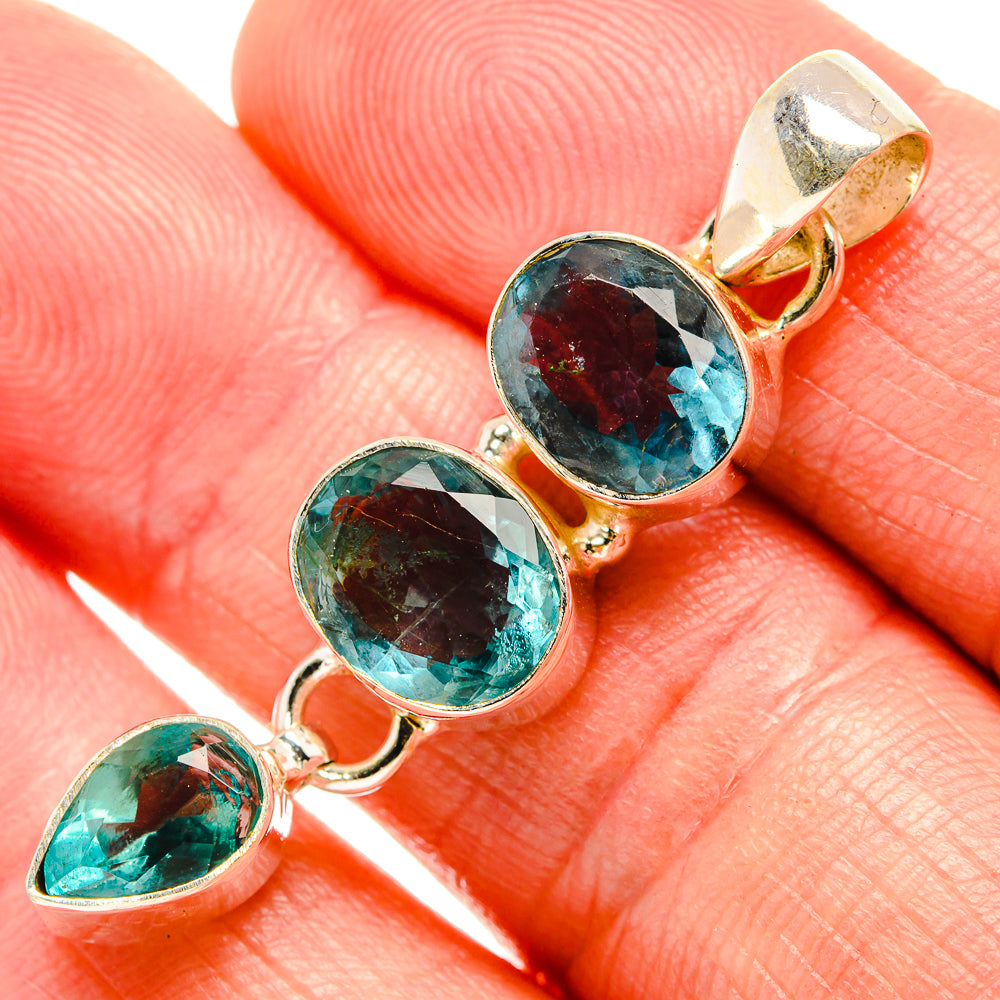 Blue Fluorite Pendants handcrafted by Ana Silver Co - PD33266