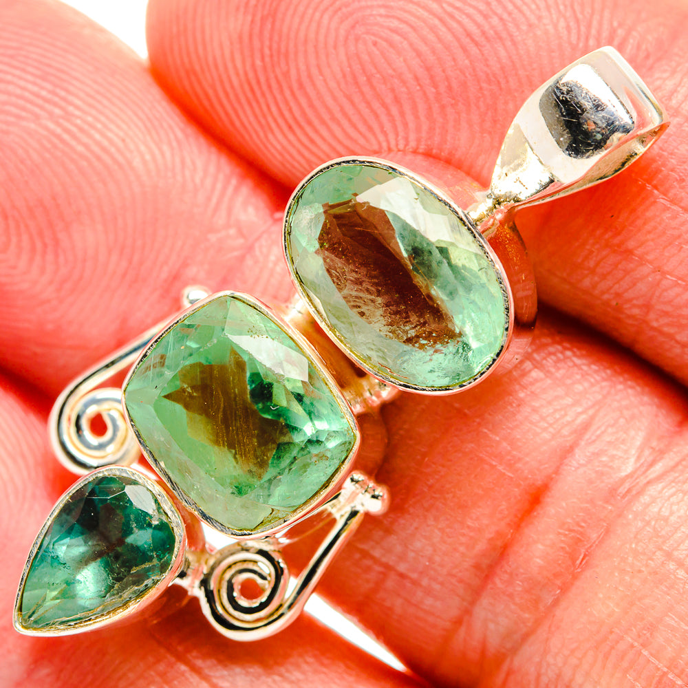 Green Fluorite Pendants handcrafted by Ana Silver Co - PD33267