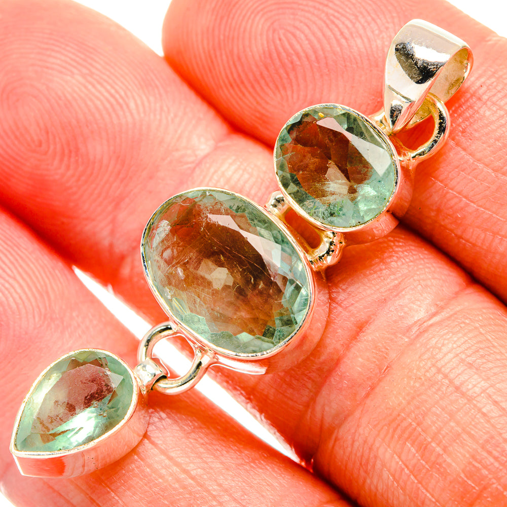 Green Fluorite Pendants handcrafted by Ana Silver Co - PD33282