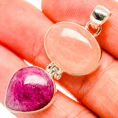 Rose Quartz Pendants handcrafted by Ana Silver Co - PD33286