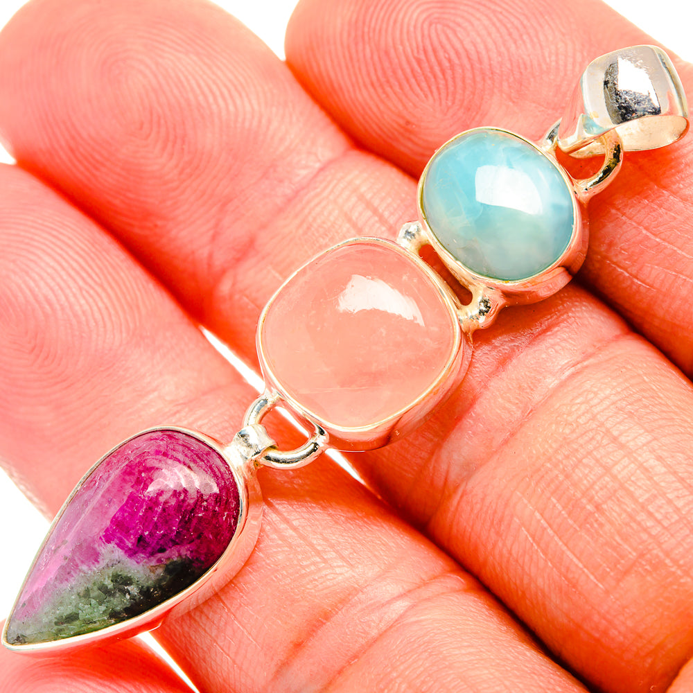 Ruby Zoisite Pendants handcrafted by Ana Silver Co - PD33294