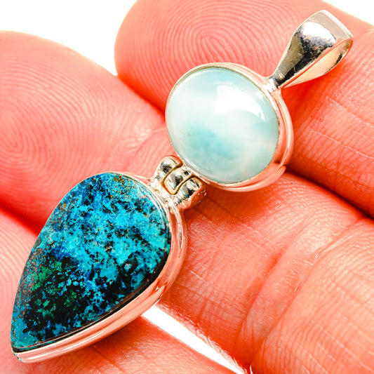 Chrysocolla Pendants handcrafted by Ana Silver Co - PD33309
