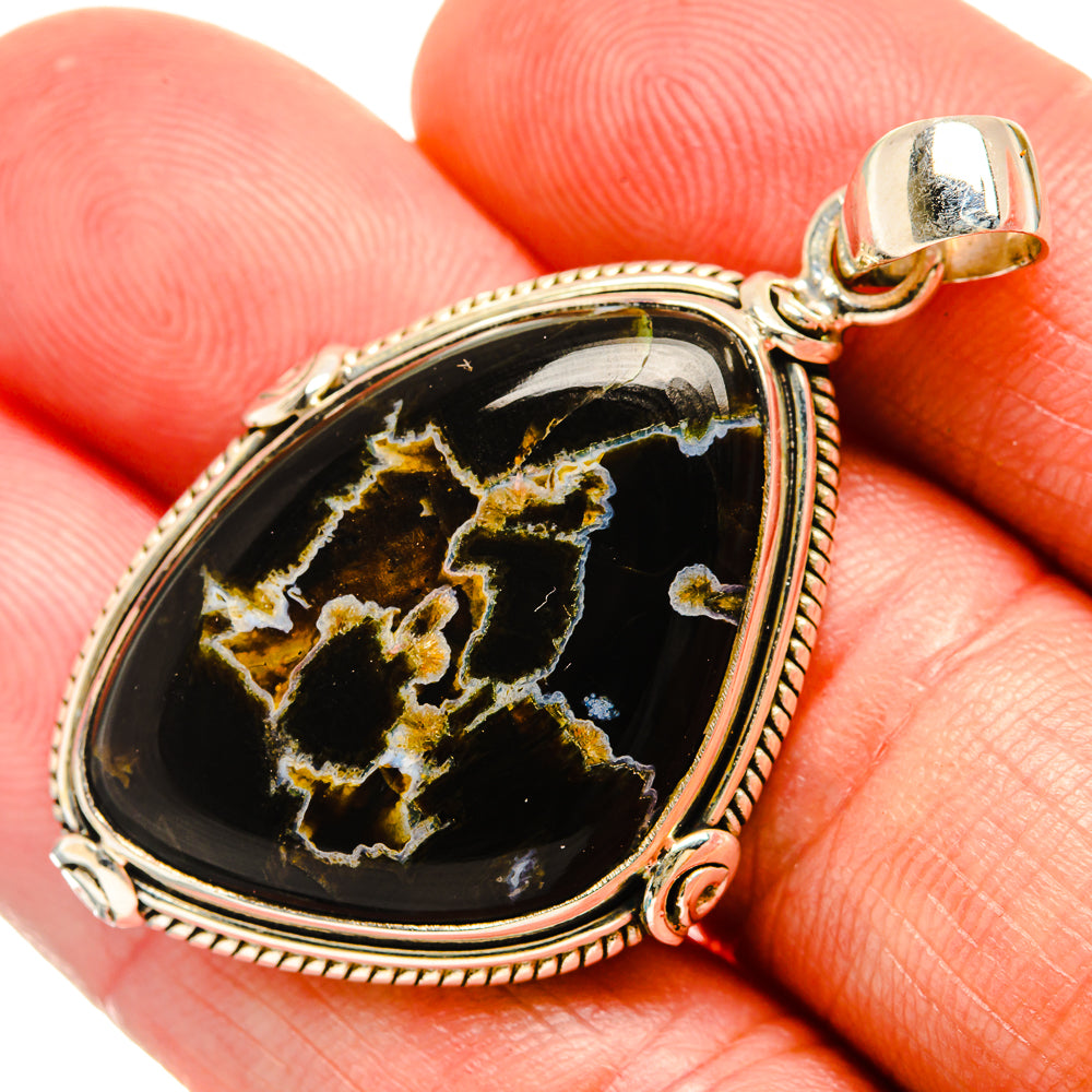 Septarian Nodule Pendants handcrafted by Ana Silver Co - PD33314