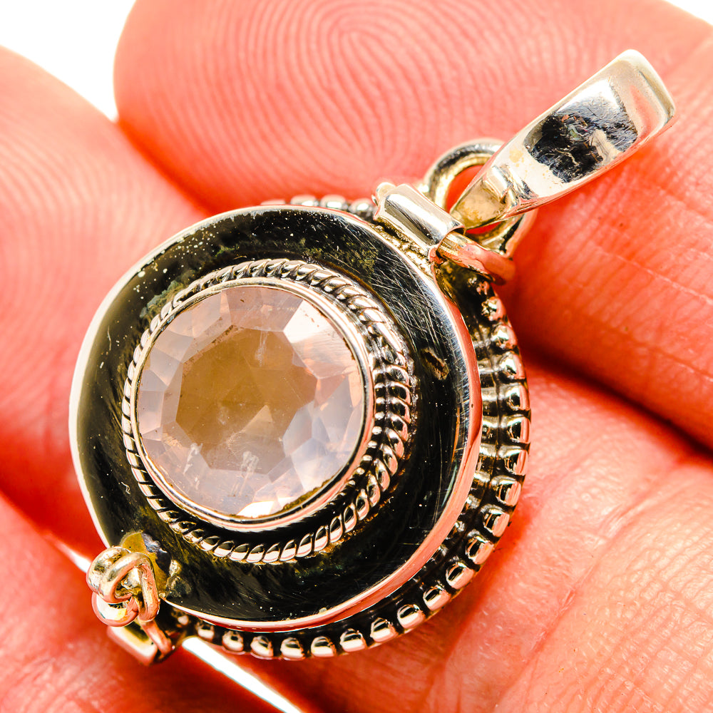 Rose Quartz Pendants handcrafted by Ana Silver Co - PD33324