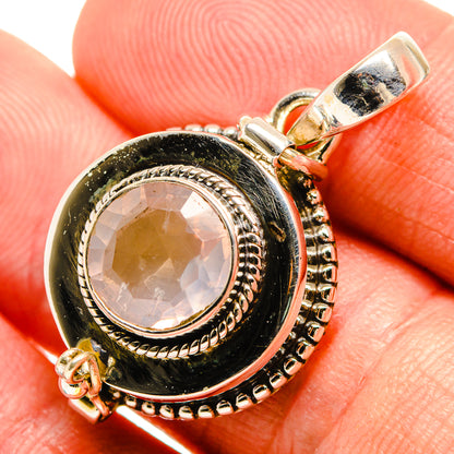 Rose Quartz Pendants handcrafted by Ana Silver Co - PD33324