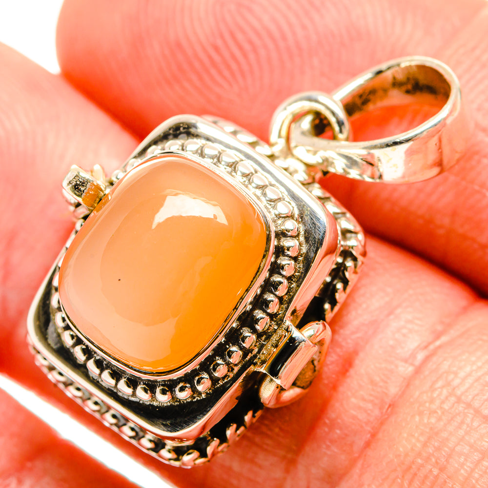 Peach Moonstone Pendants handcrafted by Ana Silver Co - PD33331