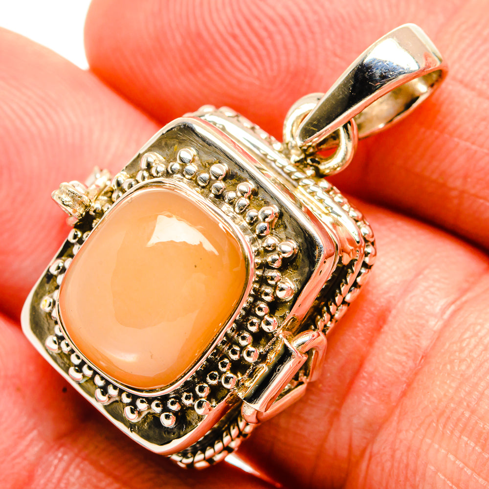 Peach Moonstone Pendants handcrafted by Ana Silver Co - PD33344
