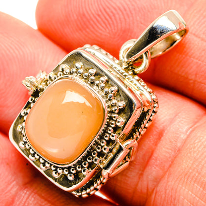Peach Moonstone Pendants handcrafted by Ana Silver Co - PD33344