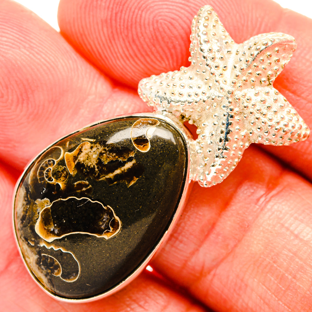 Turritella Agate Pendants handcrafted by Ana Silver Co - PD33359