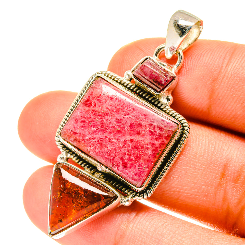 Rhodonite Pendants handcrafted by Ana Silver Co - PD3337