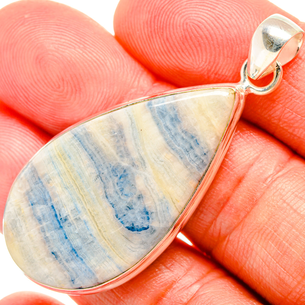 Blue Scheelite Pendants handcrafted by Ana Silver Co - PD33371