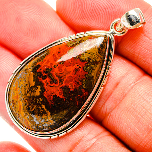 Moroccan Agate Pendants handcrafted by Ana Silver Co - PD33374