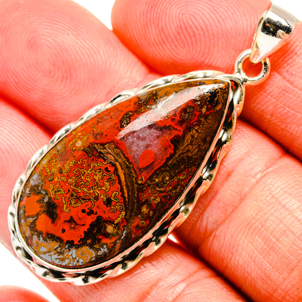 Moroccan Agate Pendants handcrafted by Ana Silver Co - PD33376