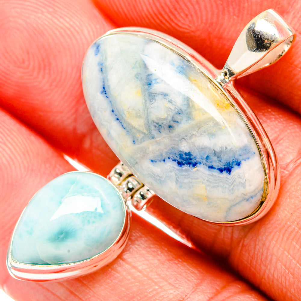 Blue Scheelite Pendants handcrafted by Ana Silver Co - PD33378