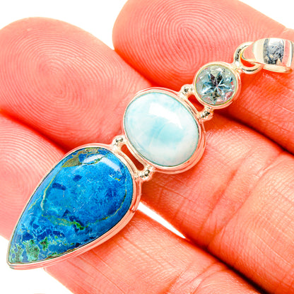 Chrysocolla Pendants handcrafted by Ana Silver Co - PD33380