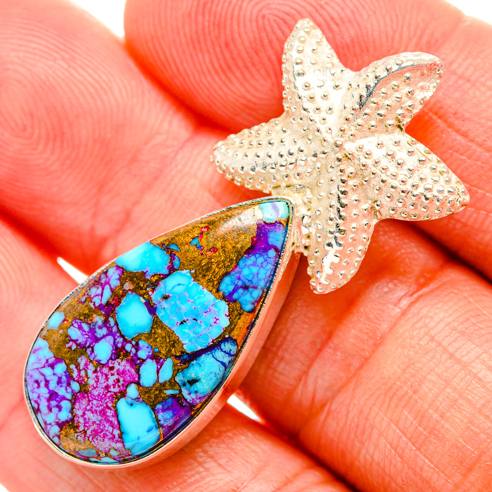 Purple Copper Composite Turquoise Pendants handcrafted by Ana Silver Co - PD33381
