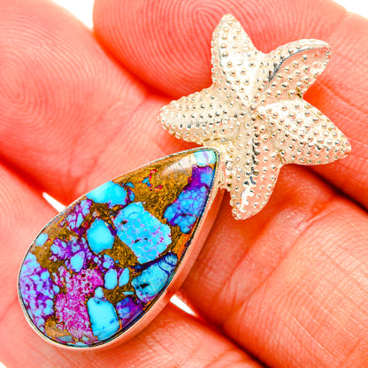 Purple Copper Composite Turquoise Pendants handcrafted by Ana Silver Co - PD33381